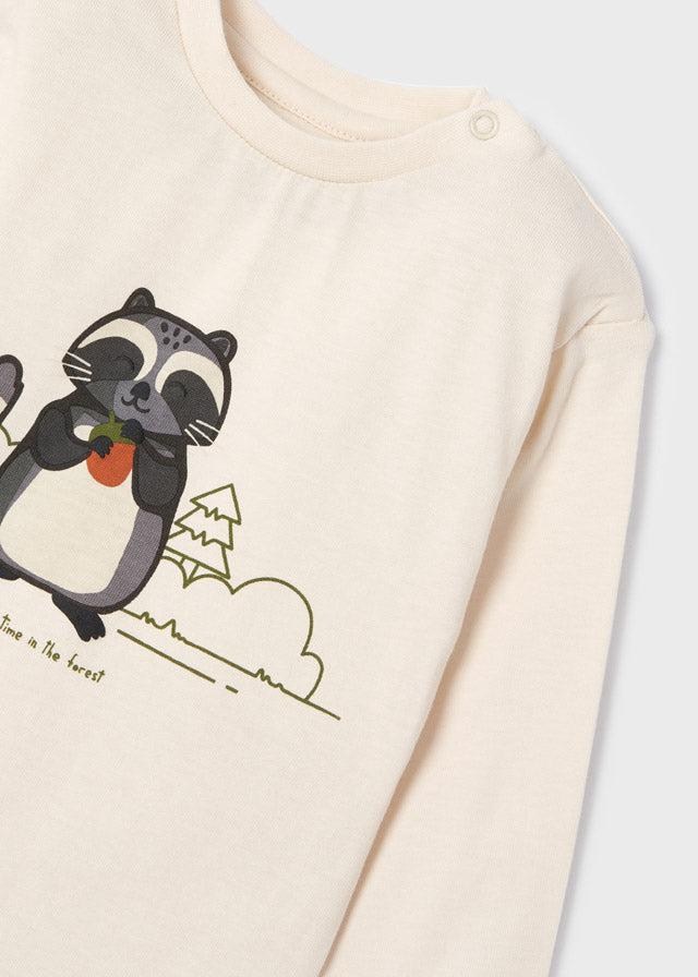 Conjunto 3 piezas con playera de algodón para bebé Hiedra SKU-2655