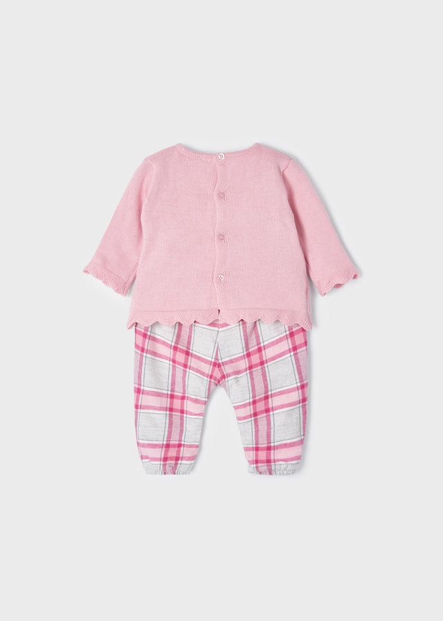 Conjunto con pantalón de cuadros para recién nacido ECOFRIENDS Art. 12-02595-037