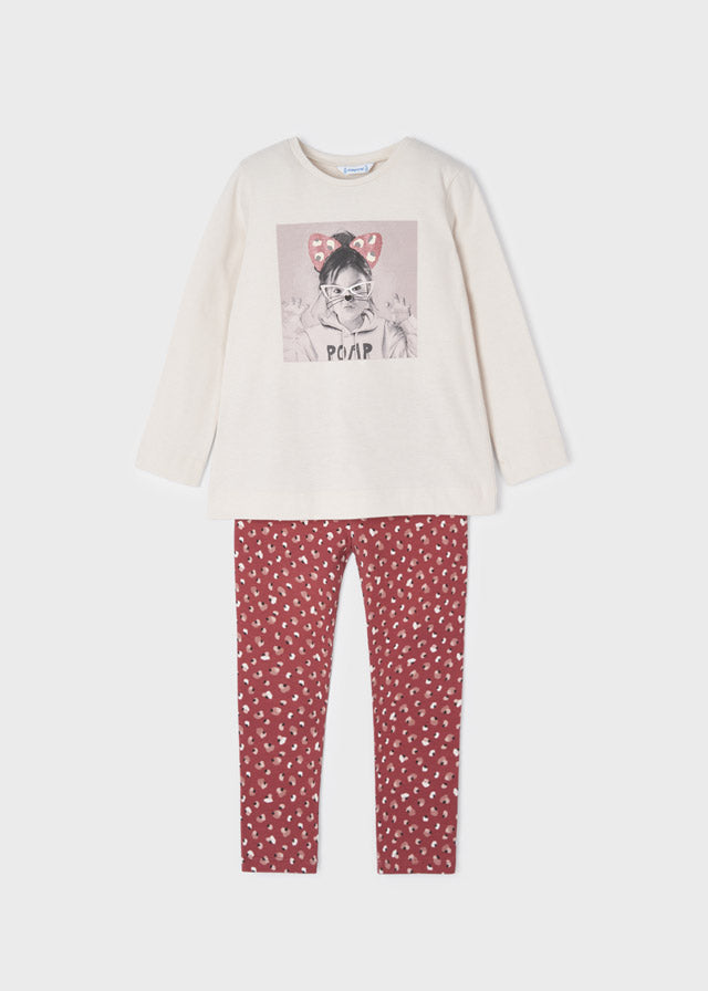 Conjunto leggings para niña ECOFRIENDS Art. 12-04777-017 Garbanzo