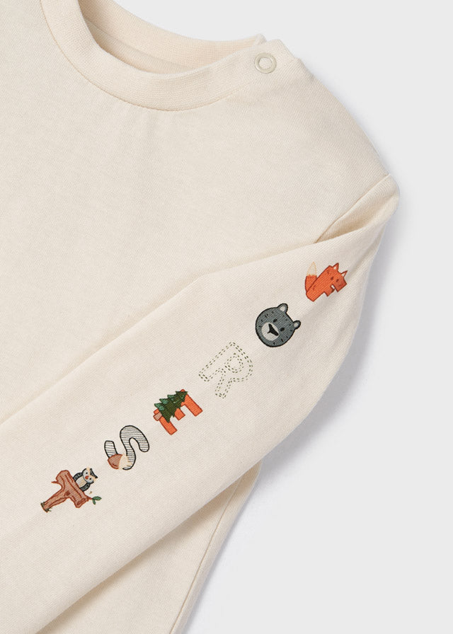 Conjunto peto con playera de algodón para bebé Carbono SKU-2654