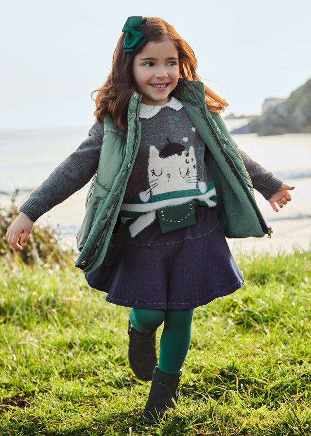Falda de mezclilla para niña ECOFRIENDS Sku 4947 Color 45 Superoscuro