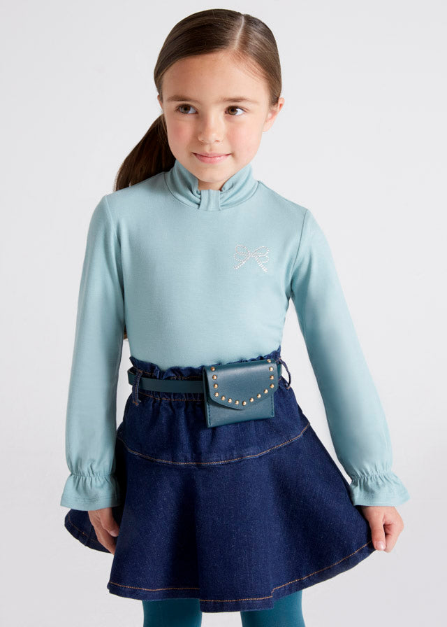 Falda de mezclilla para niña ECOFRIENDS Sku 4947 Color 45 Superoscuro