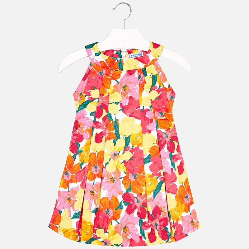 Vestido Niña En Color Coral