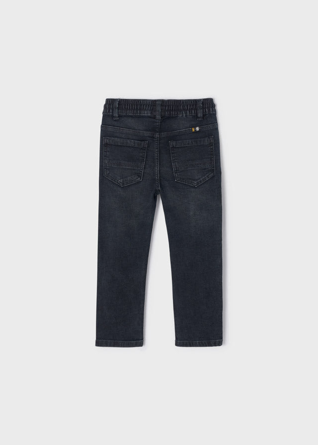 Pantalón de mezclilla jogger fit para niño ECOFRIENDS Negro SKU-4598