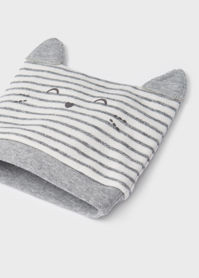 Peto con gorro para recién nacido MAYORAL ECOFRIENDS Ref. 12/2604/35 Fog vig