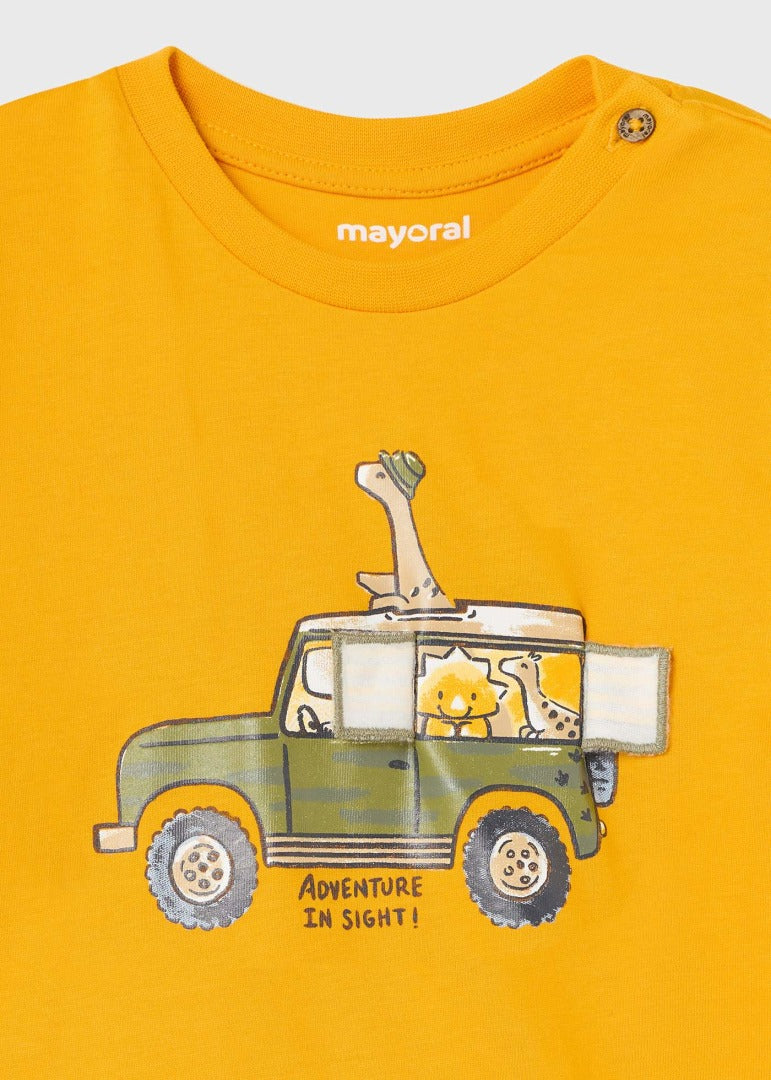 Playera interactiva skater fit de algodón sostenible para bebé Art. 23-01029-044 Ambar