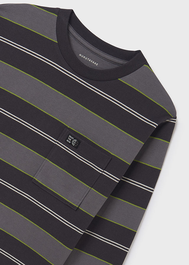 Playera manga larga a rayas de algodón para chico MAYORAL Ref. 7013/15 Platinium