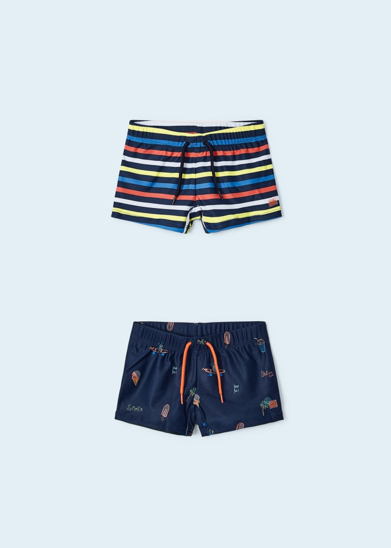 Set 2 bañadores de lycra con estampado para niño MARINO SKU 3682