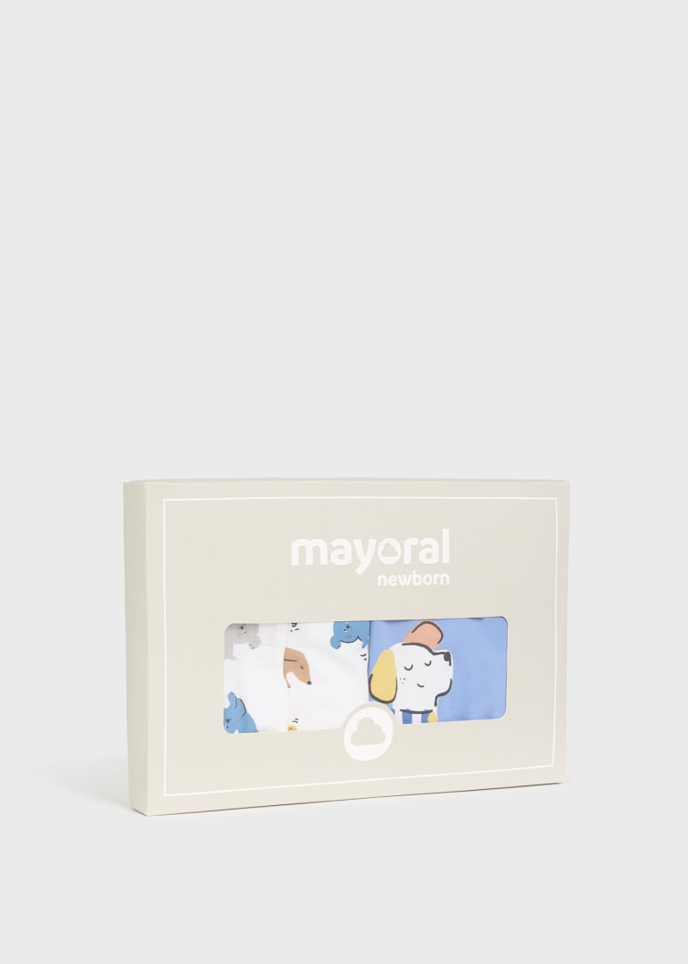 Set 2 pijamas de algodón sostenible para recién nacido MAYORAL Ref. 23/1757/63 Malibu