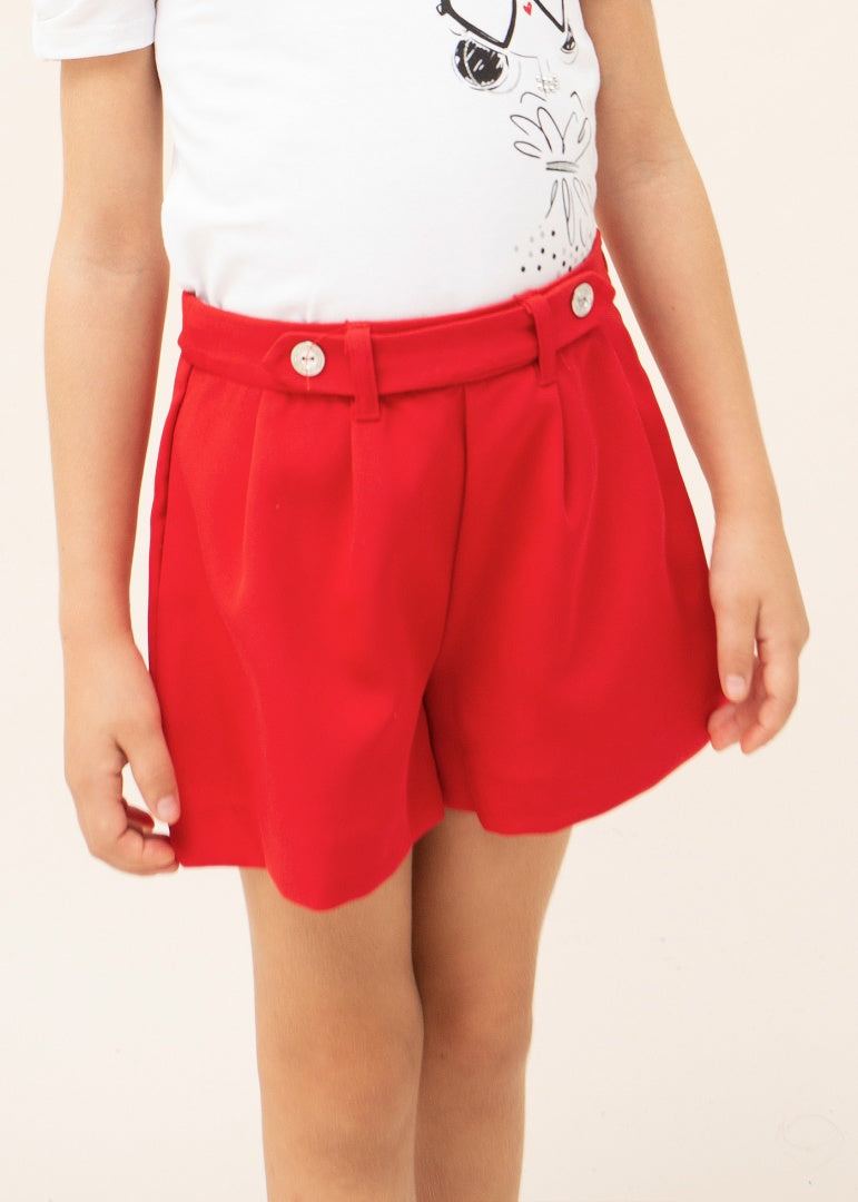 Short de vestir para niña Art. 23-03202- Rojo