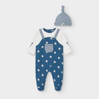 Pelele con Gorro color Indigo vig SKU-2634