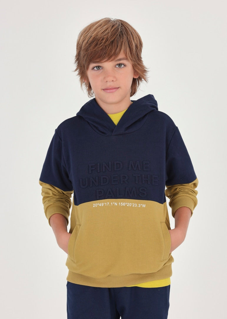 Sudadera con algodón para chico NUKUTAVAKE Ref. 23/6442/35 Marino