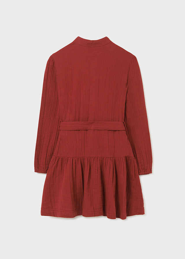 Vestido bordado para chica Art. 12-07941-088 Granate