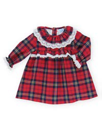 Vestido con cuello y volantes 25-022AB-14