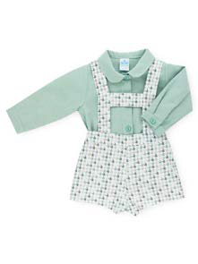 Peto corto con tirantes pata de gallo 25-022AB-26