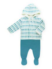 Conjunto punto tricot con chaqueton y polaina