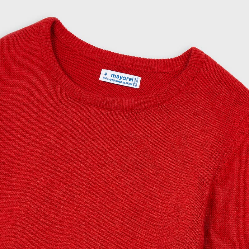 Camiseta 100% Algodón cuello redondo para Niño/Niña – Rojo – Fauca