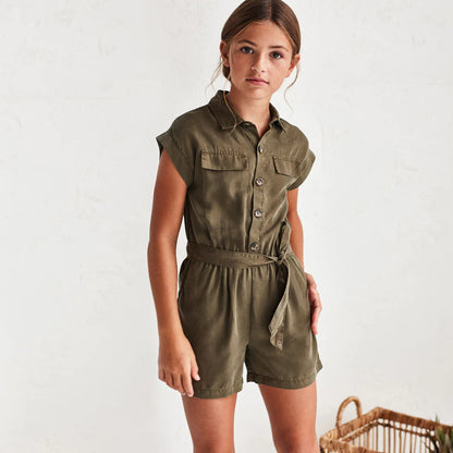 Vestido para chica MAYORAL TENCEL Ref. 6819/77 Verde Caza