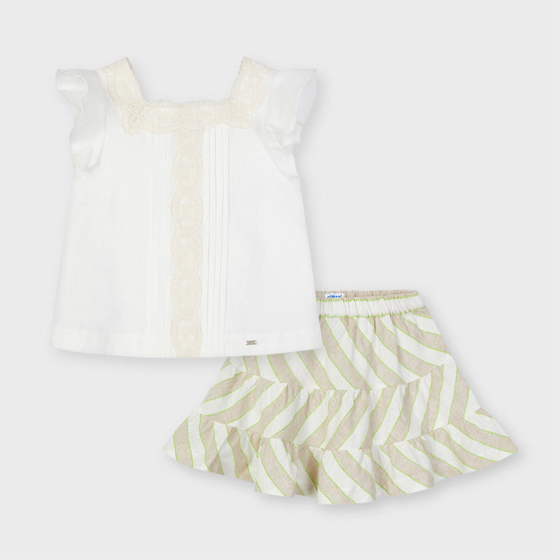Conjunto 2 Piezas Blusa Falda Sku 3959 Color 18 Lino