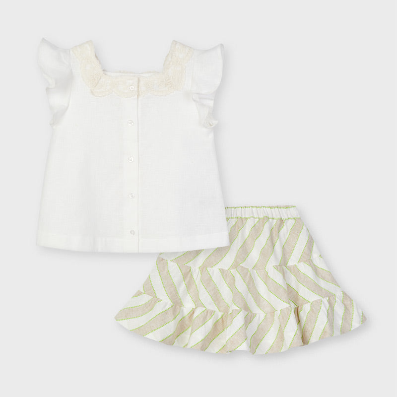 Conjunto 2 Piezas Blusa Falda Sku 3959 Color 18 Lino