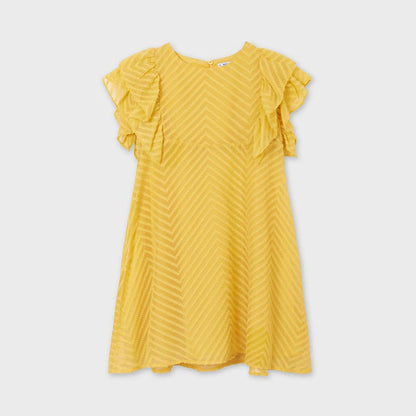 Vestido para chica Estructura Volantes MAYORAL Ref. 6920/ Mostaza
