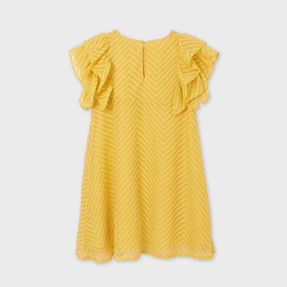 Vestido para chica Estructura Volantes MAYORAL Ref. 6920/ Mostaza
