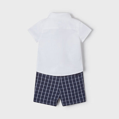 Conjunto Bebé Niño Bermudas Estampadas Sku 1232 Color Marino