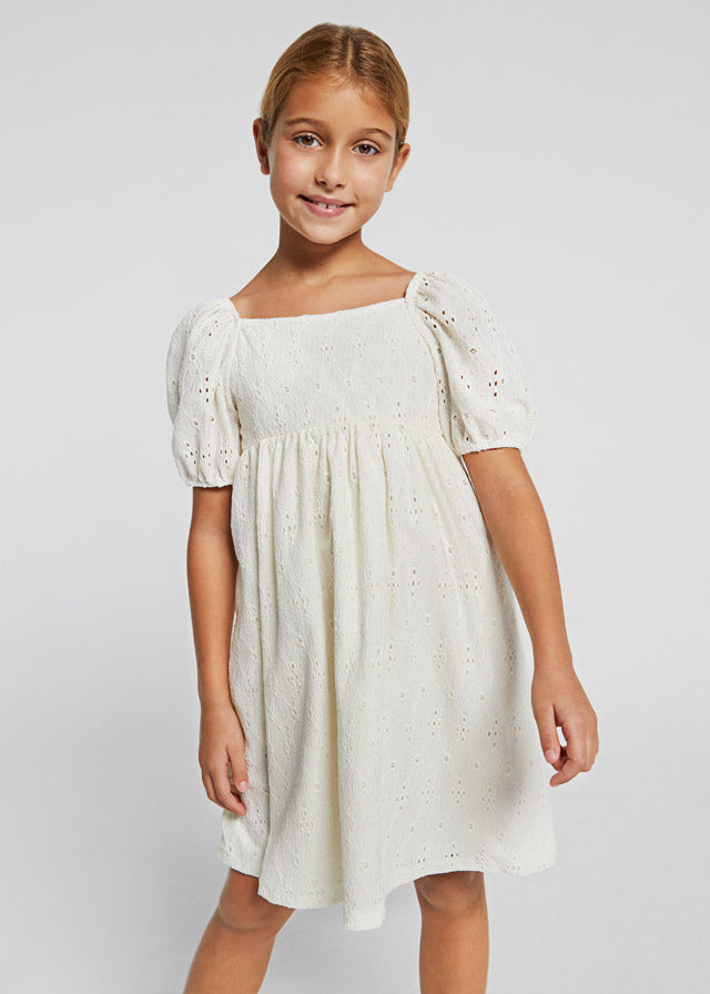 Vestido Punto Perforado Sku 6970 Color Lino