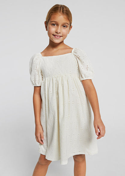 Vestido Punto Perforado Sku 6970 Color Lino