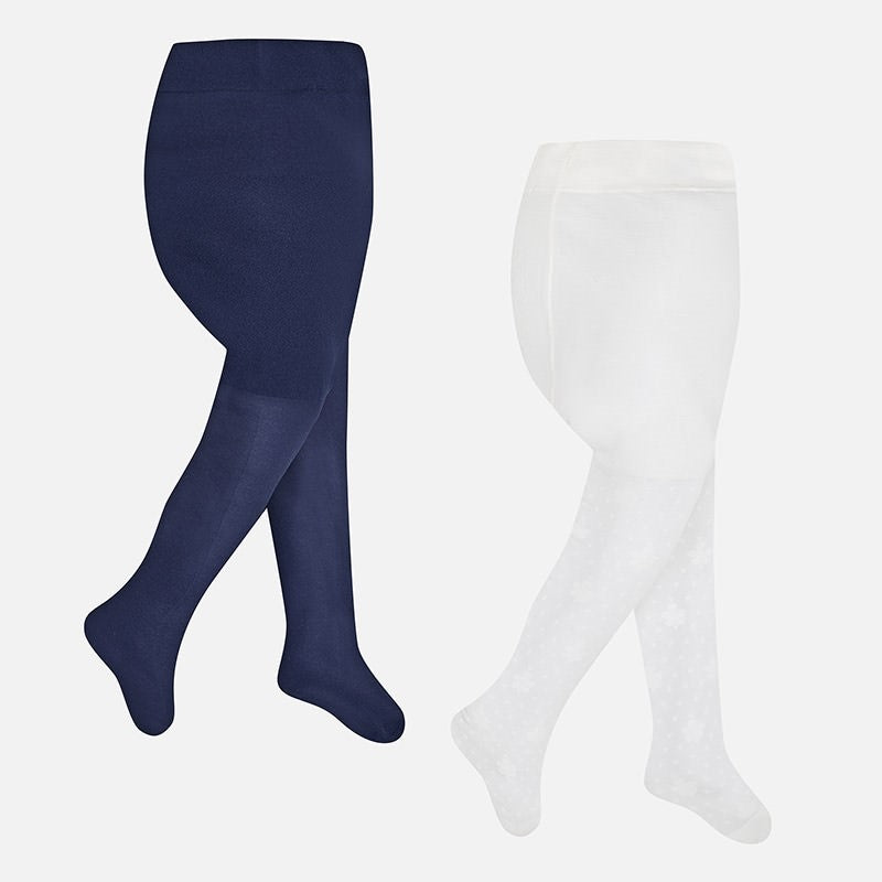 Set de 2 medias para bebé MAYORAL SKU 10130 Color 83 Azul/Blanco