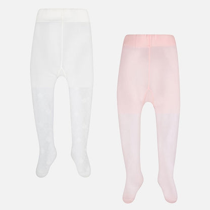 Set de 2 medias para bebé MAYORAL SKU 10130 Color 82 Rosa/Blanco