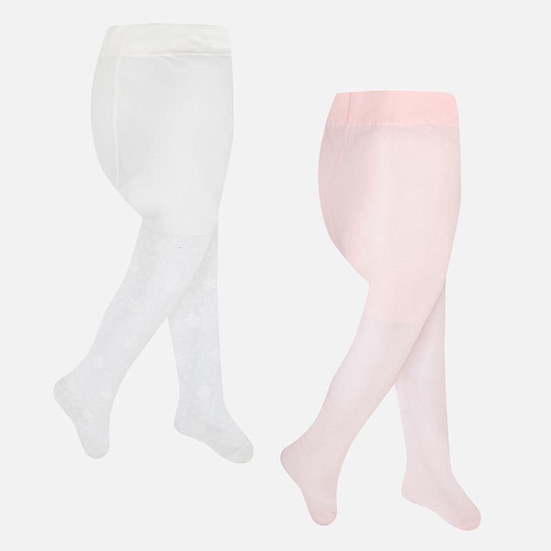 Set de 2 medias para bebé MAYORAL SKU 10130 Color 82 Rosa/Blanco