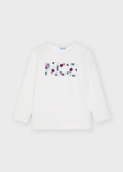 Camiseta serigrafiada Nice Sku 4013 Color Crudo