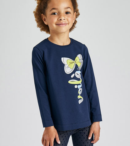 Camiseta Niña Manga larga  SKU 4014 Color Navy Spot