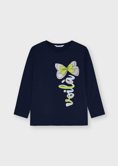 Camiseta Niña Manga larga  SKU 4014 Color Navy Spot
