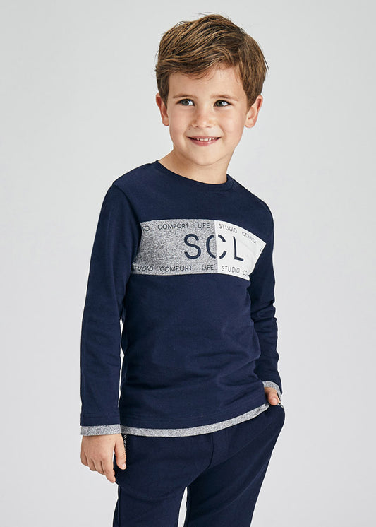 Camisa Ml Sku 4091 Color 15 Marino