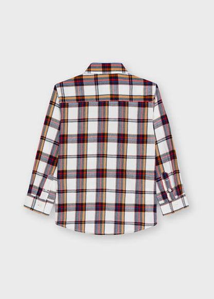 Camisa De Vestir Cuadros Sku 4169 Color 64 Nata