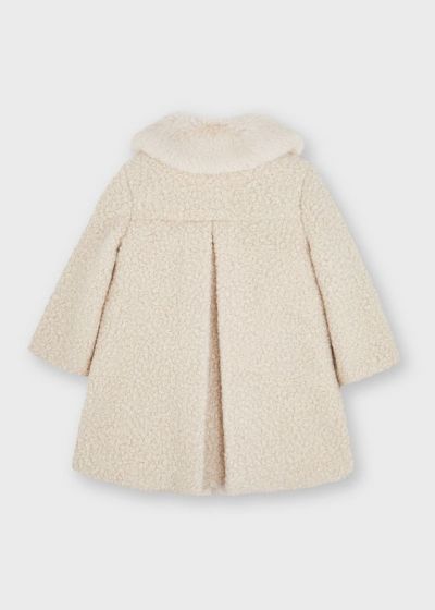 Abrigo Paño Rizo para niña MAYORAL Ref. 11/4435/57 Almendra