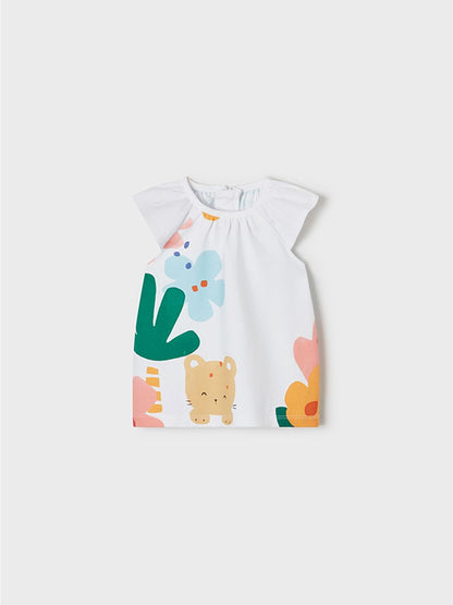 Mayoral Vestido Punto Estampado  Sku 1878 Color Blanco