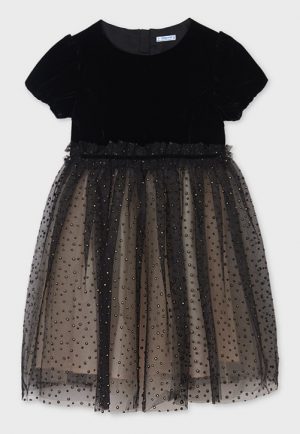 Vestido Terciopelo Tu para niña MAYORAL Ref 7911/ Negro