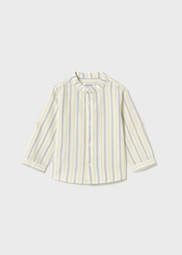 Camisa m/l lino cuello mao