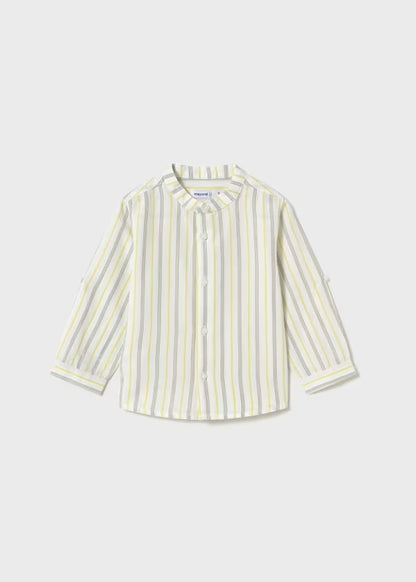 Camisa m/l lino cuello mao