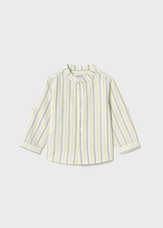 Camisa m/l lino cuello mao