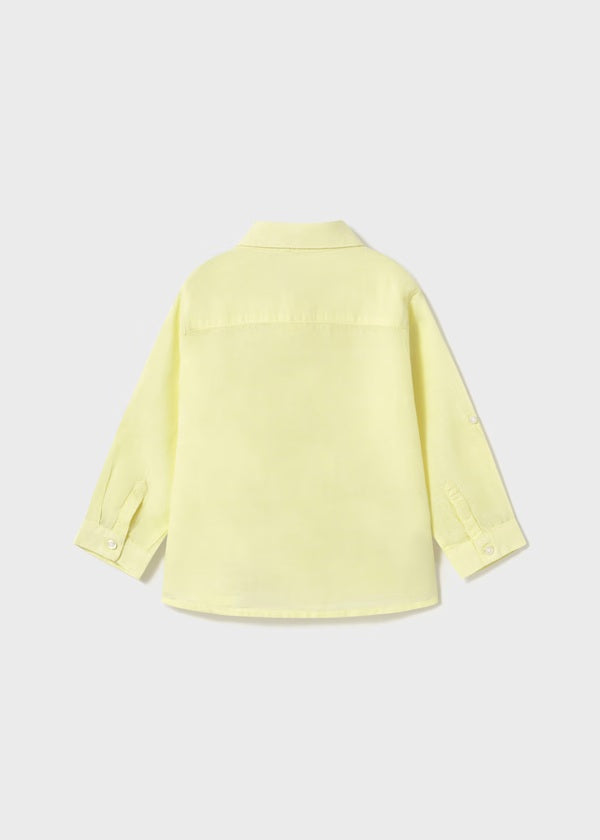 Camisa manga larga lino c/camisero