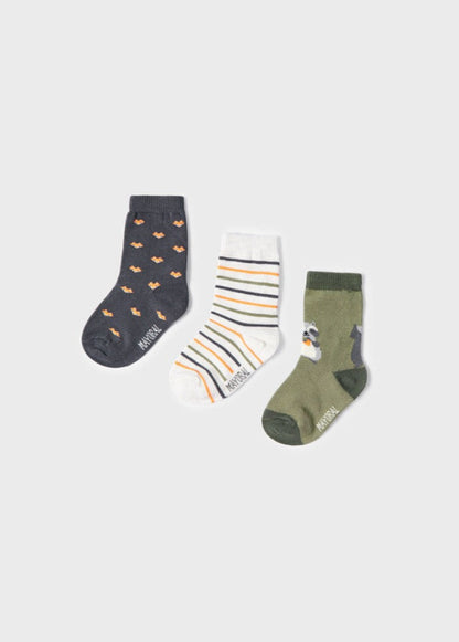 Set 3 Calcetines MAYORAL SKU 10267 Color 20 Musgo