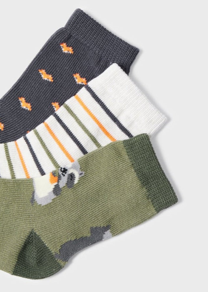 Set 3 Calcetines MAYORAL SKU 10267 Color 20 Musgo