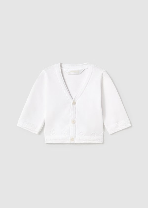Cardigan cuello pico tricot