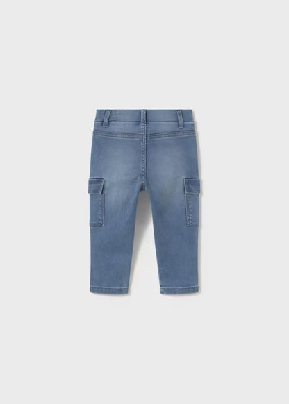 Pantalon denim cargo