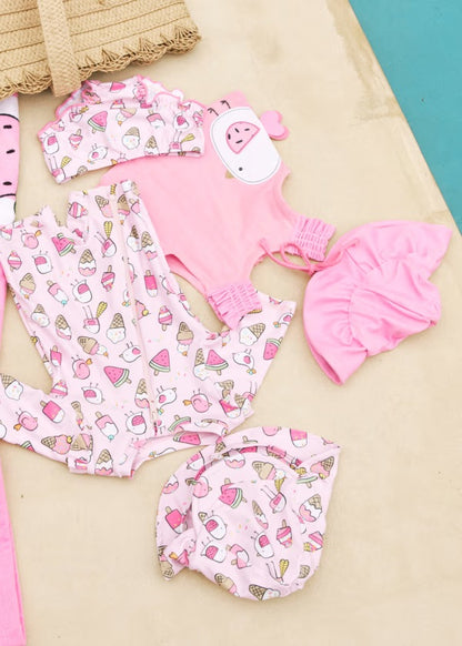 Traje de  baño pelele con gorro