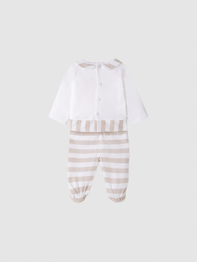 Mameluco conjunto polaina para bebé Conj. 2 Pz MAYORAL Ref. 1590/14 Taupe